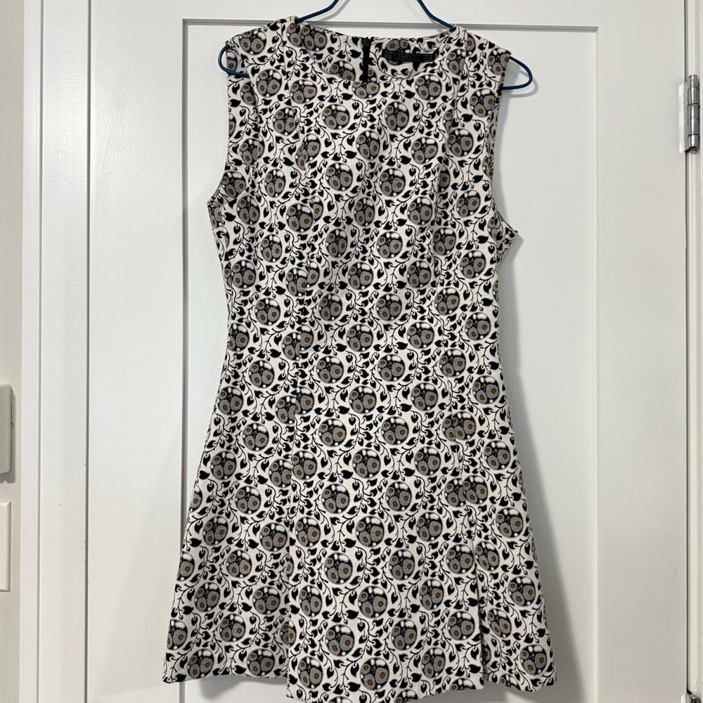 Zara Black and White Geometric Mini Dress